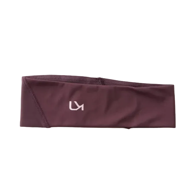 Kari Traa Women’s Tirill Windproof Headband in Cocoa Powder front view with contrast logo detail