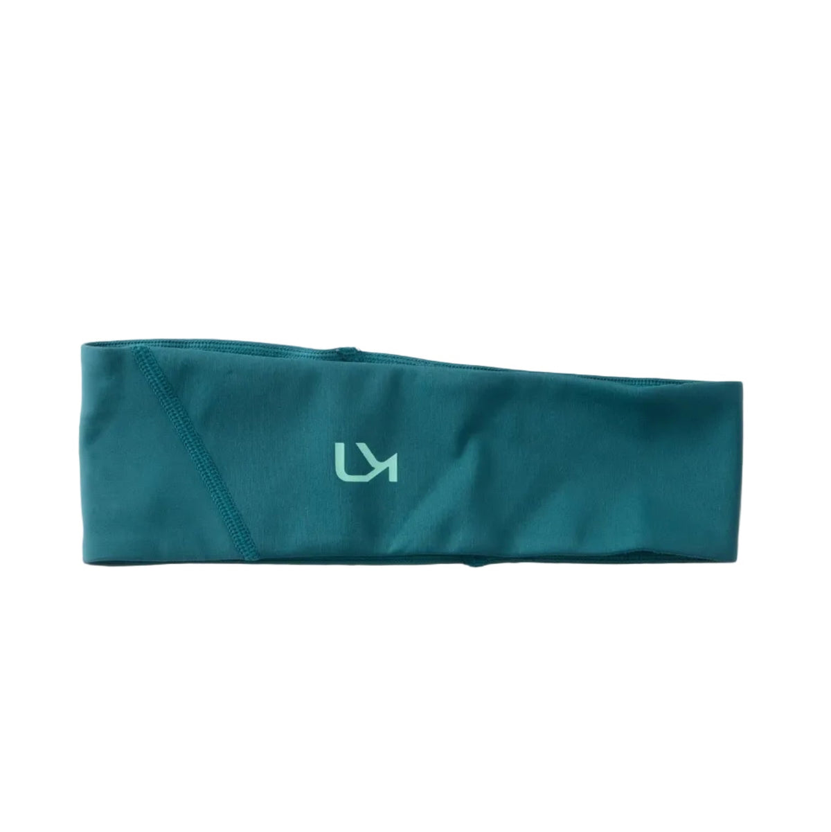 Kari Traa Women’s Tirill Windproof Headband in Peacock front view with contrast logo detail