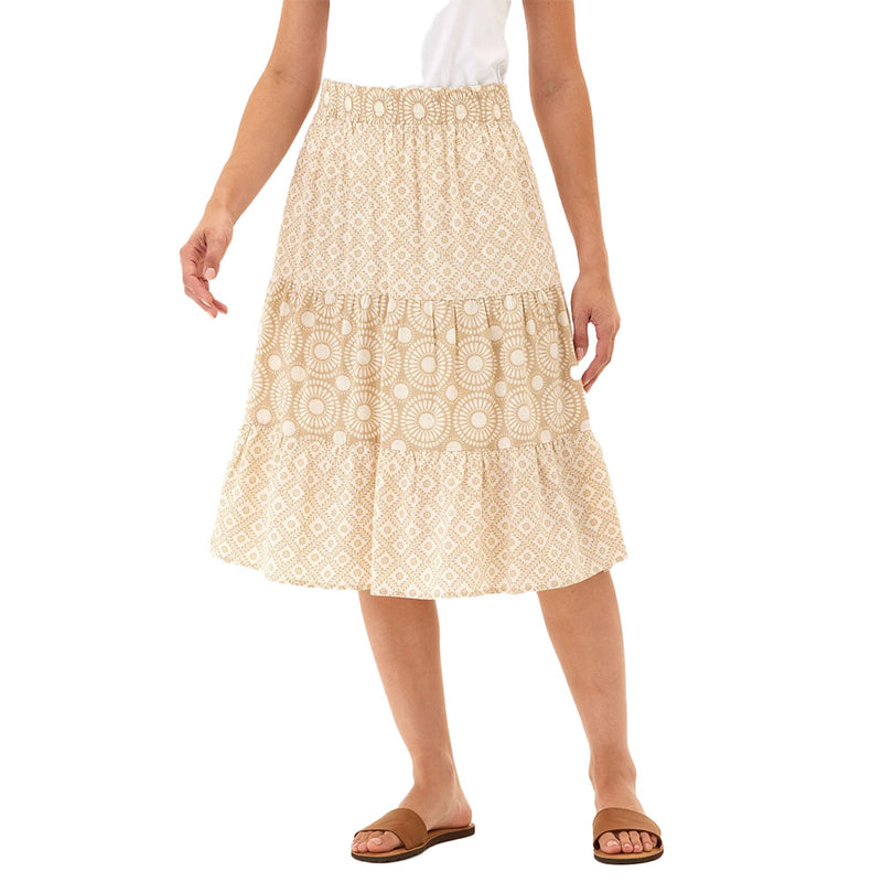 Threads 4 Thought Kathleen Mosaic Print Midi Skirt