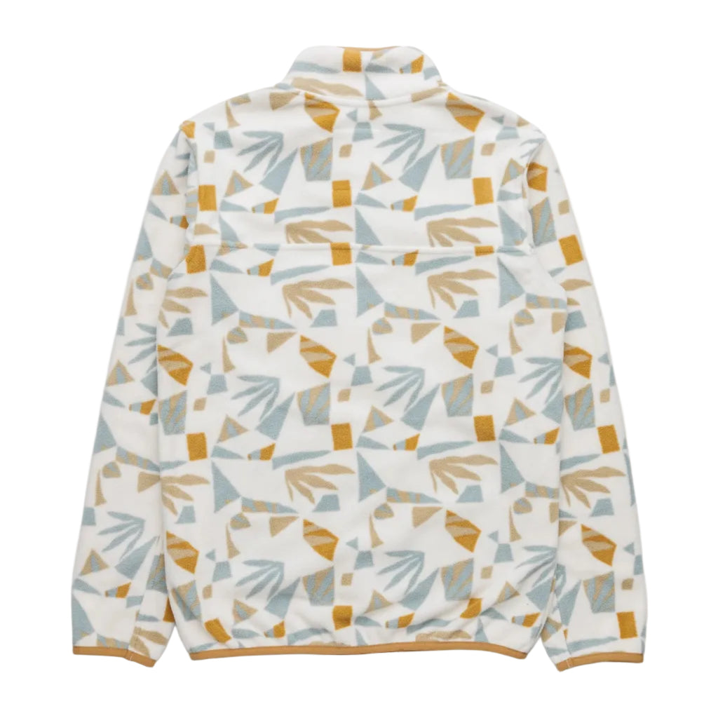 Women's KAVU Cavanaugh Pullover Fleece in Mod Mix back view showing comfortable layering style and relaxed fit