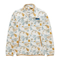 Women's KAVU Cavanaugh Pullover Fleece in Mod Mix front view featuring a colorful printed design and cozy fleece construction
