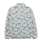 Women's KAVU Cavanaugh Pullover Fleece in Sky Daisy back view showing a relaxed fit and comfortable layering design