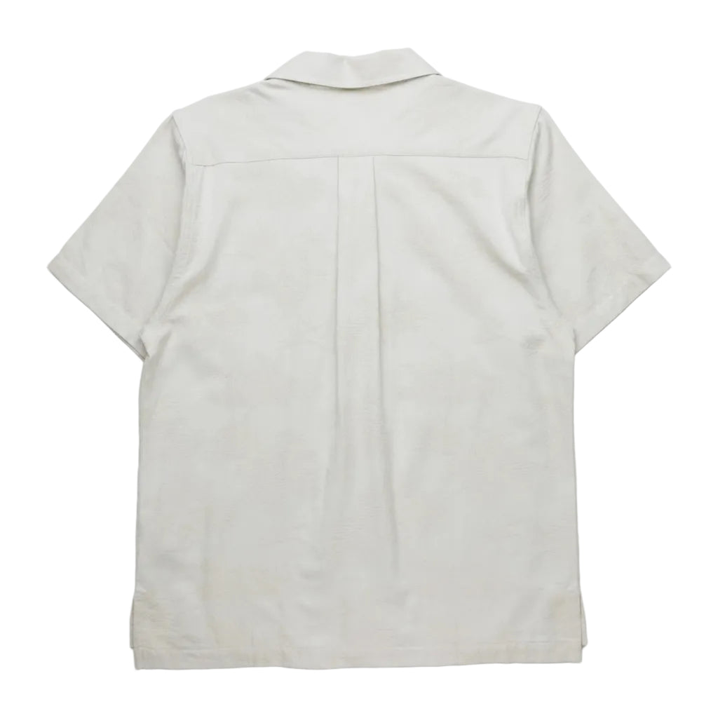 Men's KAVU Deckhouse Short Sleeve Shirt in Tropical Sands back view showing relaxed warm-weather styling and textured woven construction