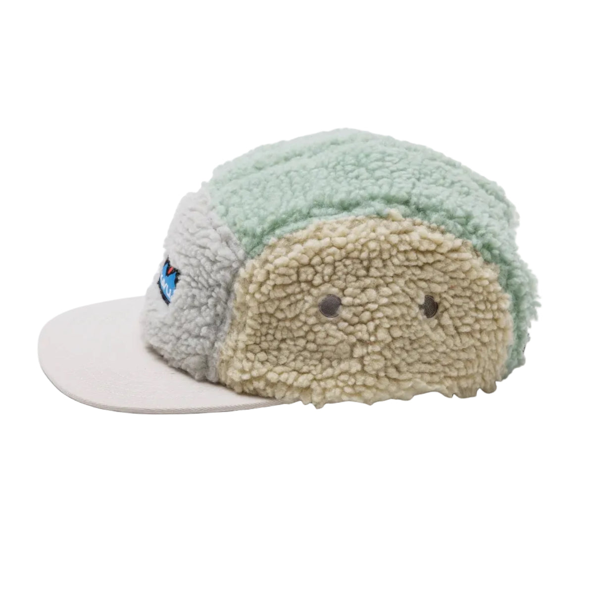 Side view of KAVU Fur Ball Camp Hat in Mindful Meadow showing sherpa fleece texture