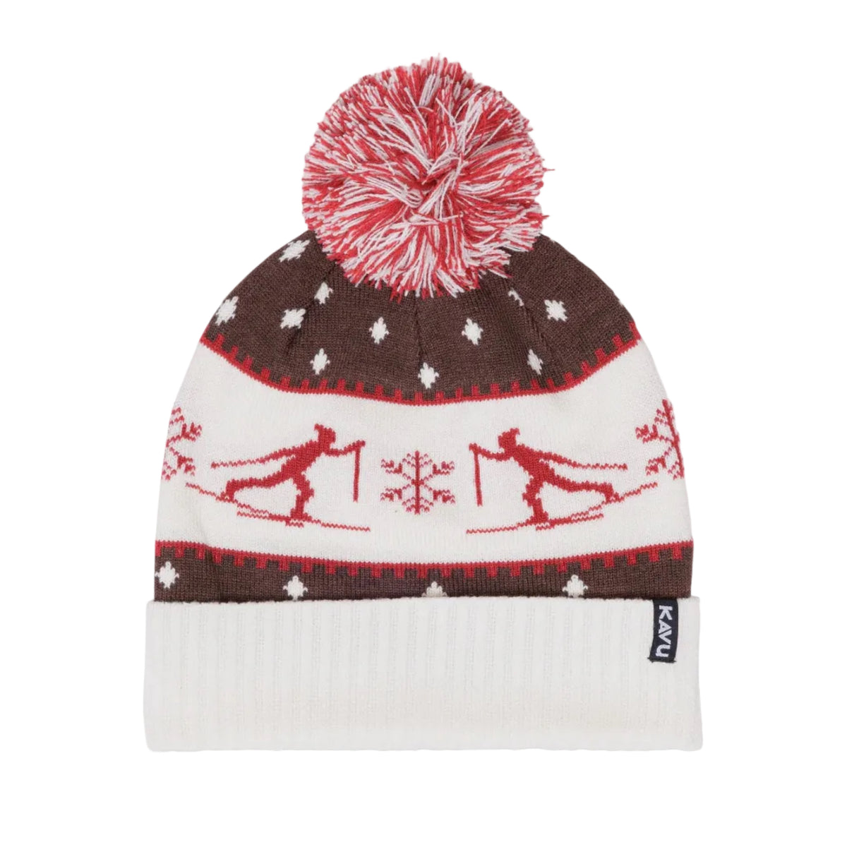 KAVU Herschel Beanie in Slopeslide with cuffed fit and pom