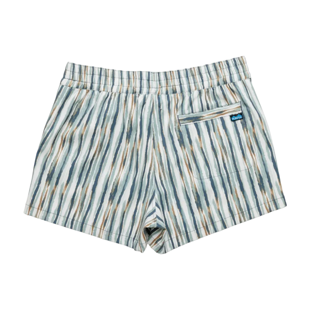 Women's KAVU Kick Out Short in Cool Current back view showing a comfortable fit and casual everyday design