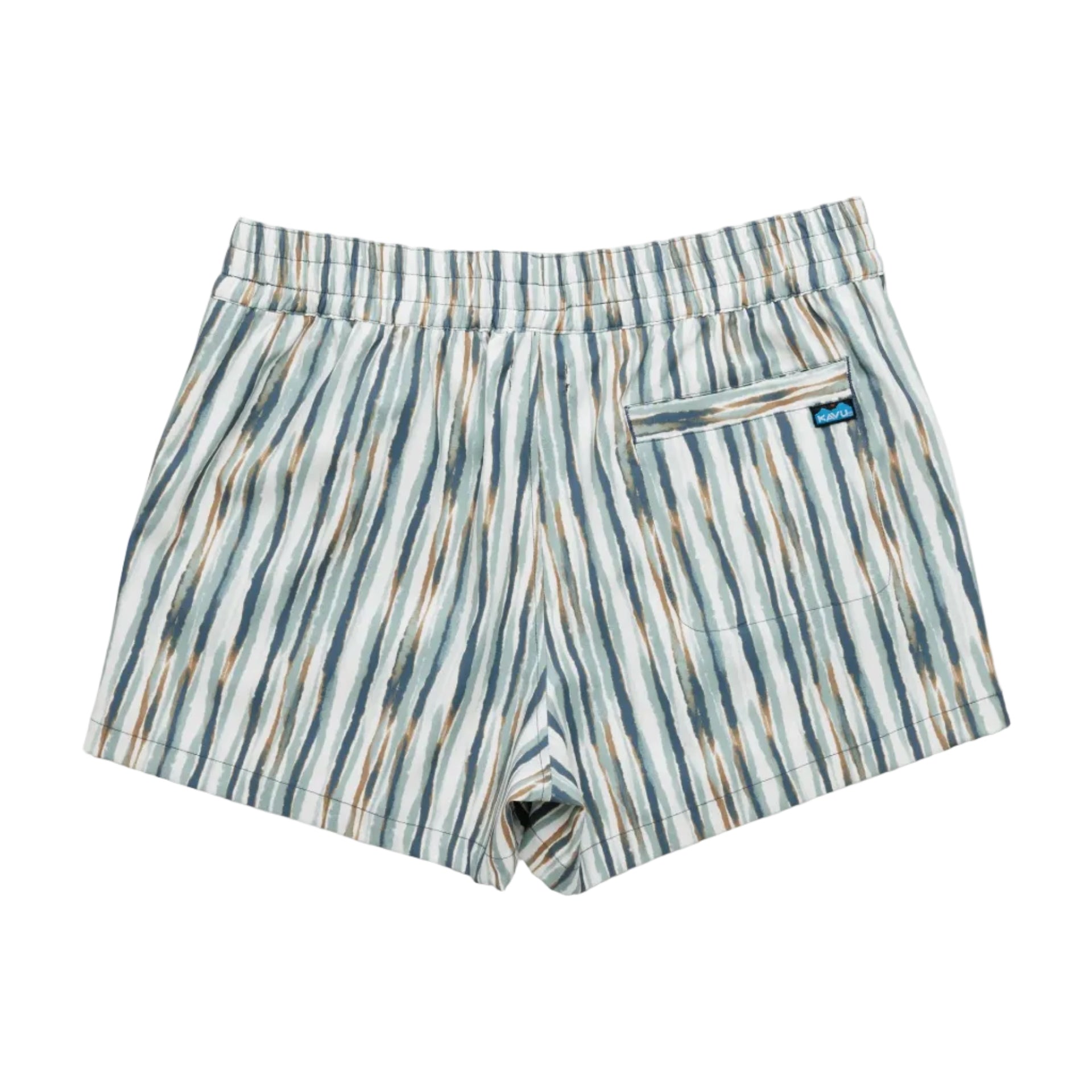 Women's KAVU Kick Out Short in Cool Current back view showing a comfortable fit and casual everyday design
