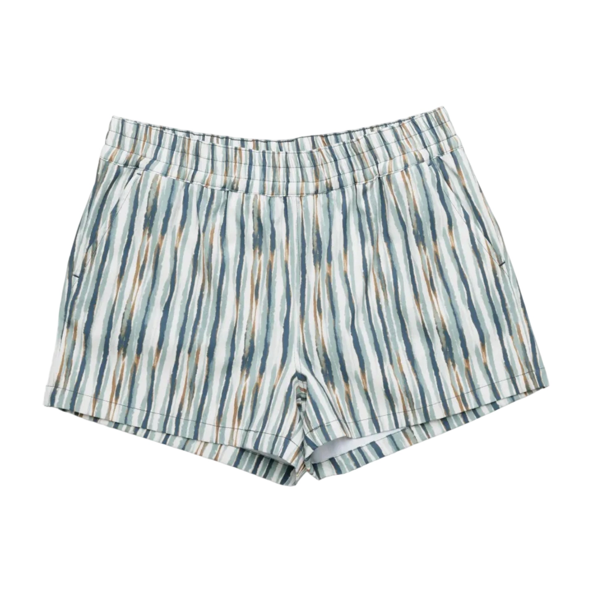 Alt Text: Women's KAVU Kick Out Short in Cool Current front view featuring lightweight comfort and versatile outdoor styling