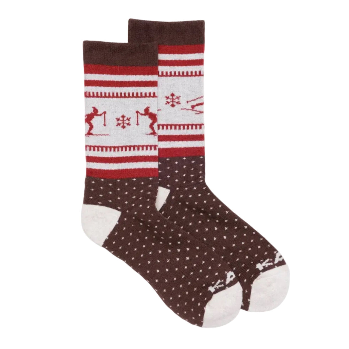 KAVU Moonwalk Socks in Slopeside jacquard knit pattern