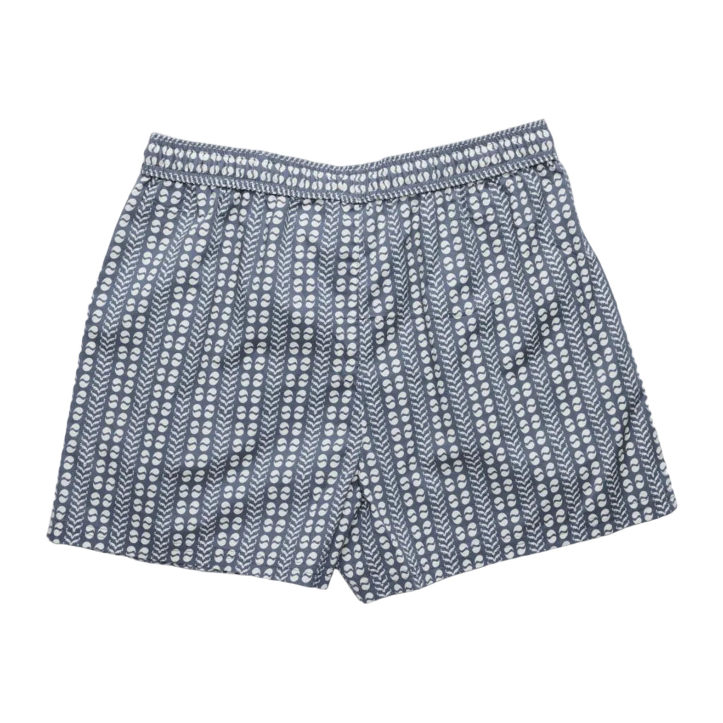 Women's KAVU Nosara Short in Vintage Motif back view showing a comfortable fit and vibrant digital print pattern