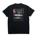 Men's KAVU Paddle Out Tee in Black back view showing a comfortable fit and classic short sleeve silhouette