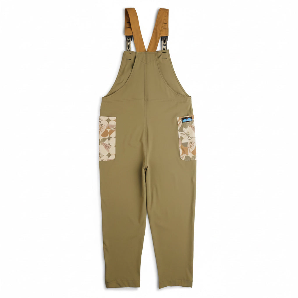 KAVU San Blas Overalls in Olive Blend back view