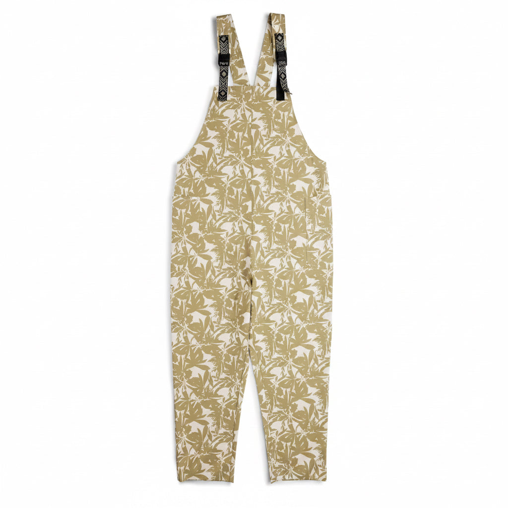 KAVU San Blas Overalls in Shadow Palm front view