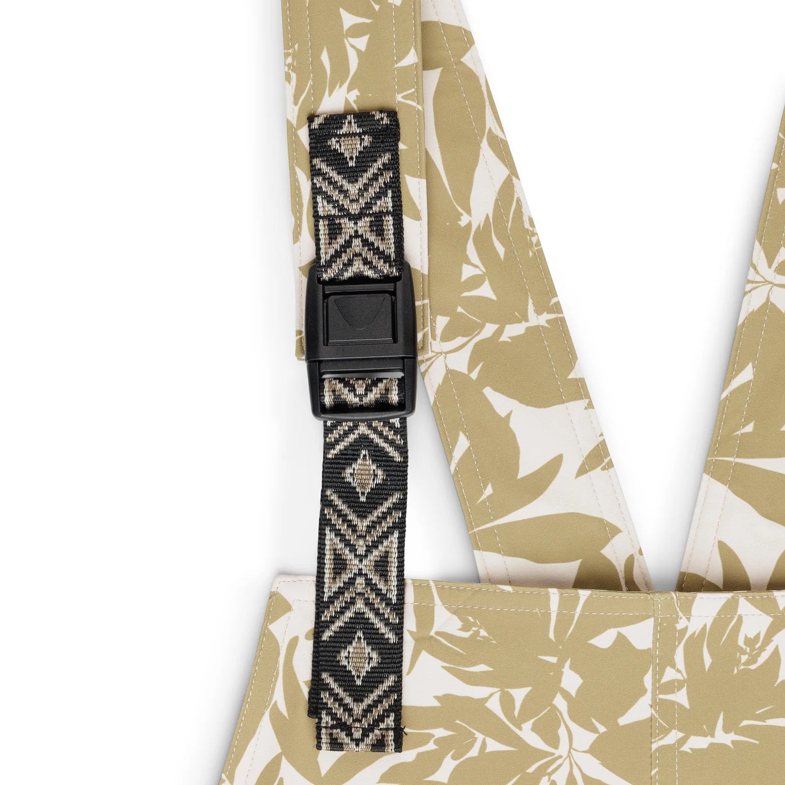 KAVU San Blas Overalls in Shadow Palm adjustable strap detail