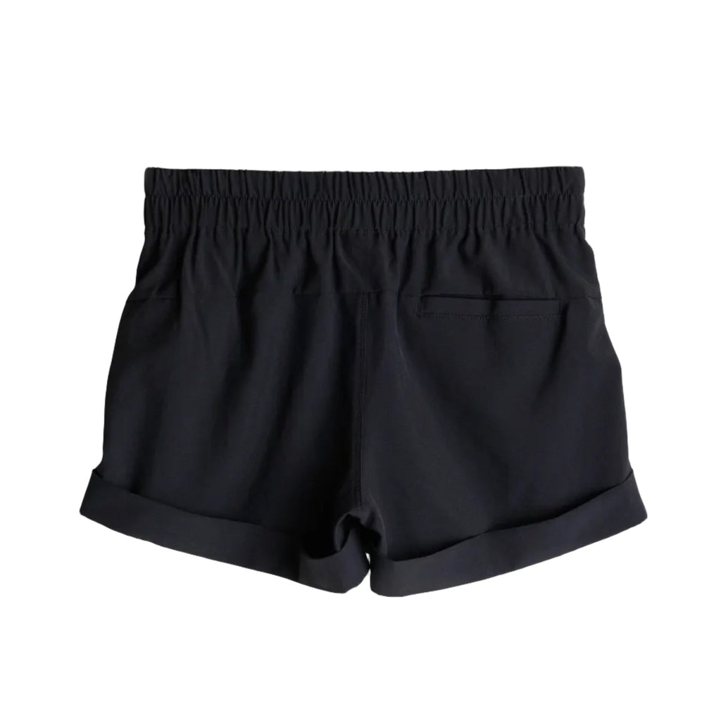 Women's KAVU Tepic Short in Black back view showing a comfortable fit and performance design