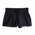 Women's KAVU Tepic Short in Black front view featuring lightweight stretch woven fabric and active outdoor styling