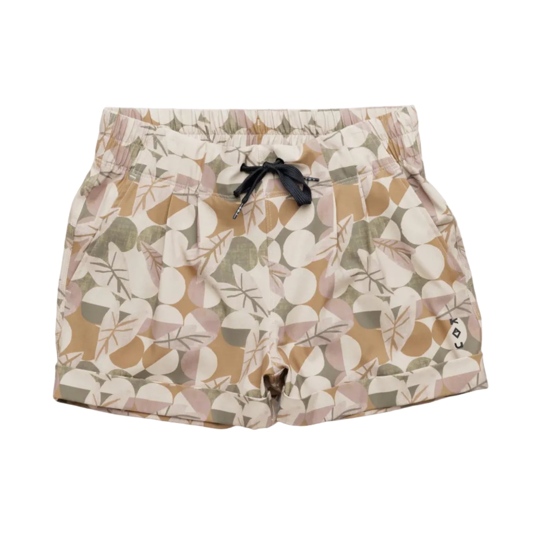 Women's KAVU Tepic Short in Late Summer Leaf front view featuring lightweight stretch woven fabric and outdoor-ready styling