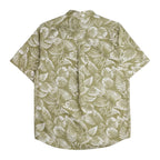 Back view of the KAVU Topspot S/S Shirt in Calm Palm showing the all-over palm-inspired pattern