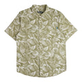 KAVU Topspot S/S Shirt in Calm Palm featuring a tropical-inspired print and short sleeve button-up design