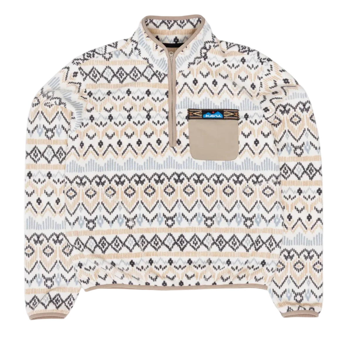 KAVU Women's Hidden Hills Fleece Pullover in Horizon Holiday front view