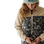 KAVU Women's West Haven Jacket in Wildflower Hike shown on a model to highlight fit and style