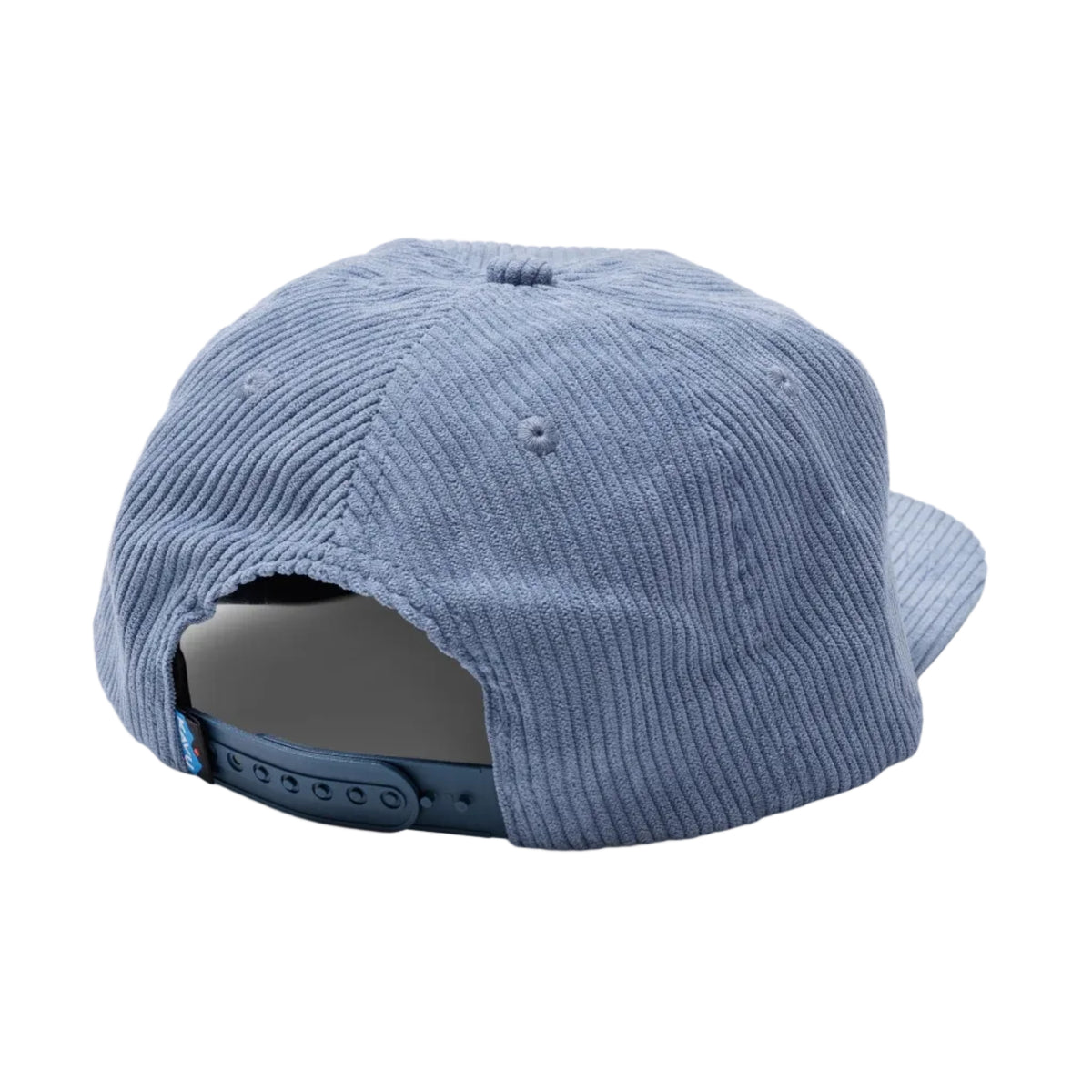 Back view of KAVU Wooderson Hat in Blue Mirage showing adjustable snapback closure