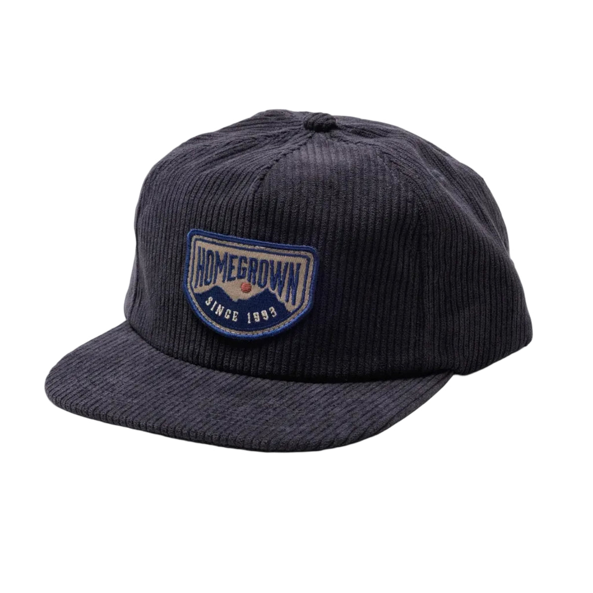 KAVU Wooderson Hat in Moonless Night corduroy with front mountain logo patch