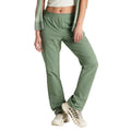Women's KÜHL FREEFLEX DASH Pant in Slate Green front view featuring lightweight performance fabric and versatile outdoor styling