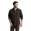 KÜHL Men's Deviatr Shirt-Jac in Dark Roast, front view