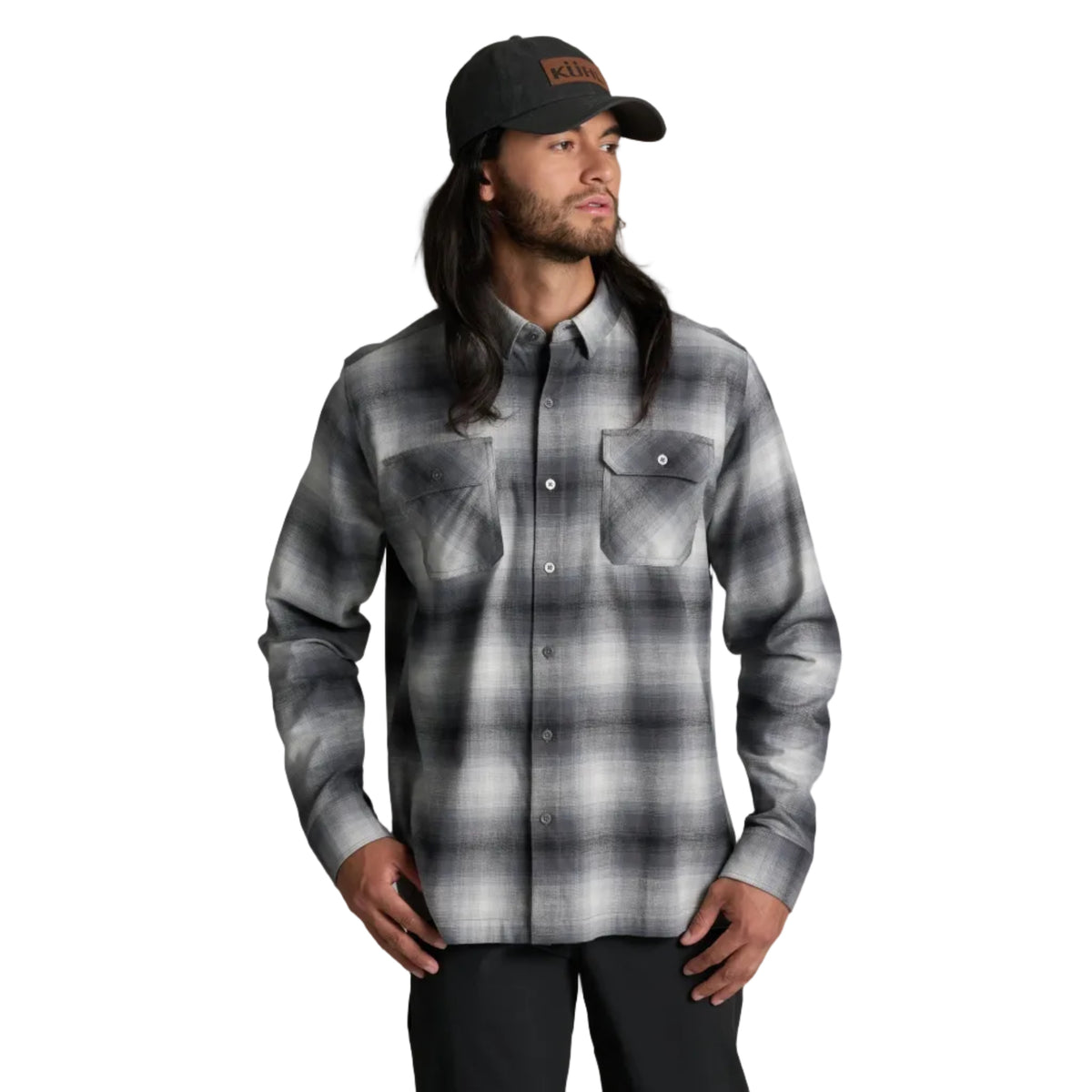 KÜHL Men's Dillingr Flannel LS in Wind Gust, front view
