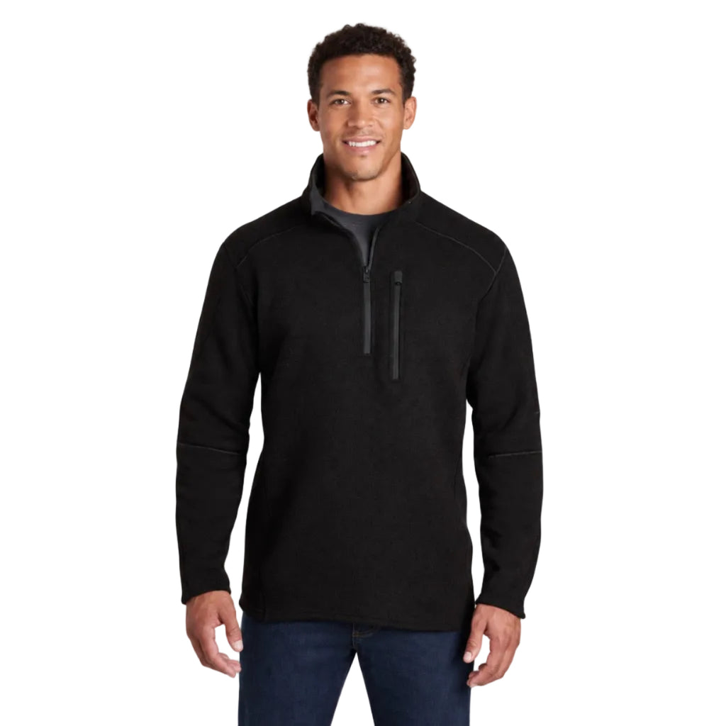KÜHL Men's Interceptr 1/4 Zip in Black, front view