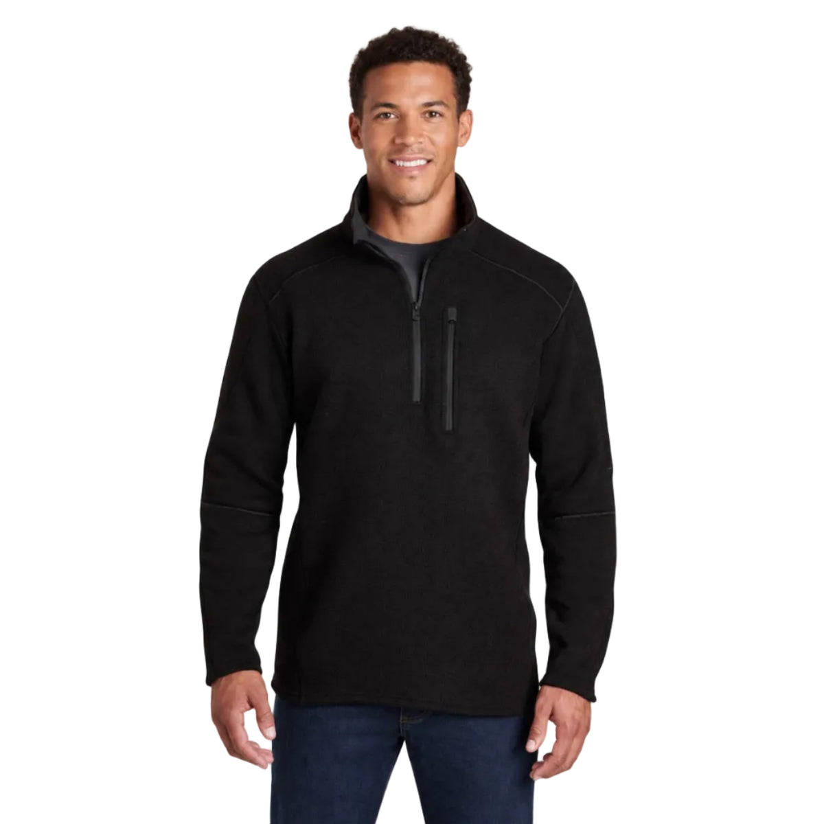 KÜHL Men's Interceptr 1/4 Zip in Black, front view
