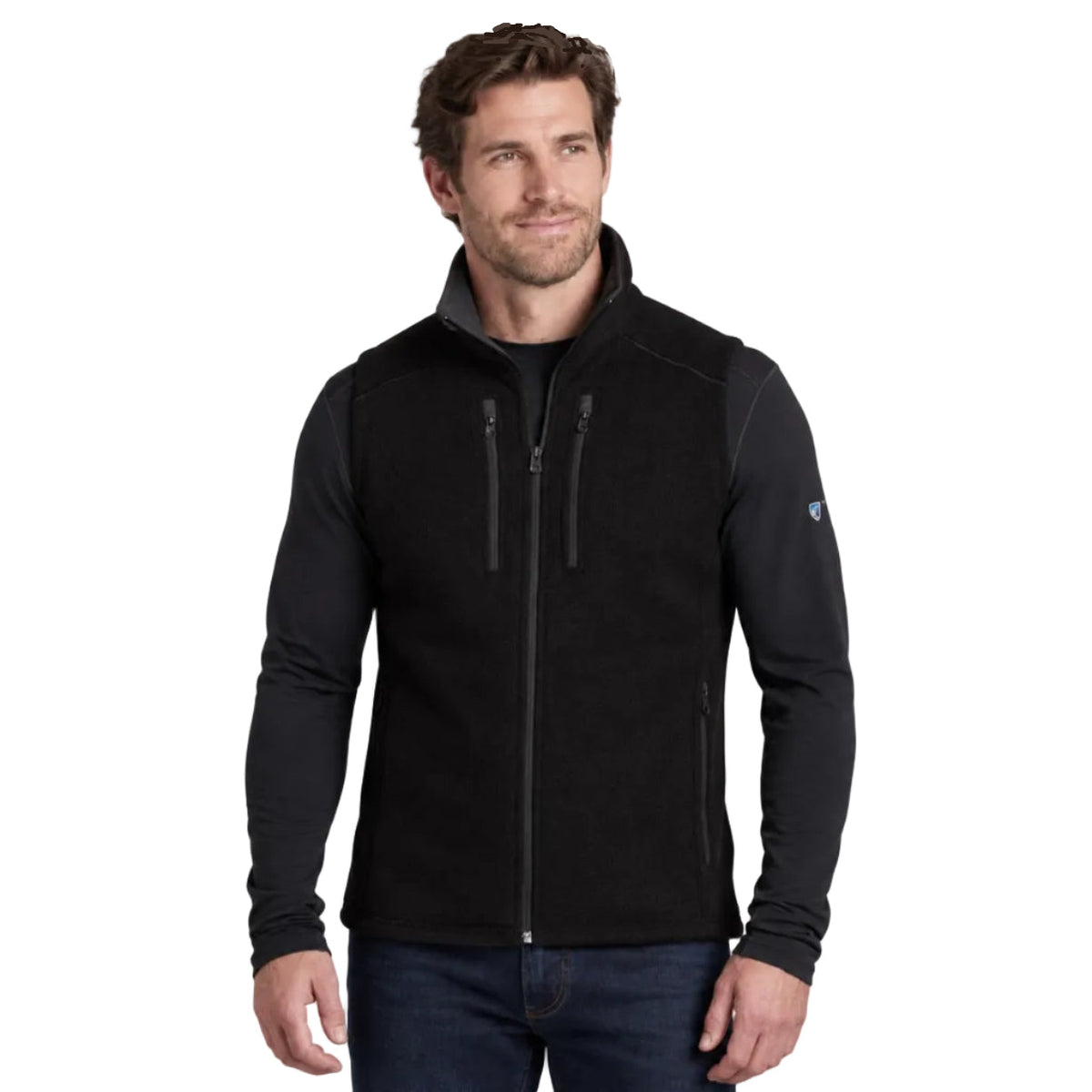KÜHL Men's Interceptr Vest in Black, front view