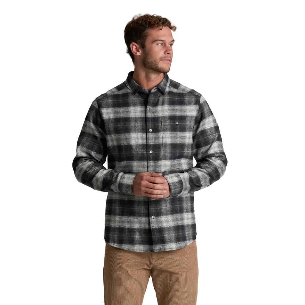 KÜHL Men's Law Flannel LS in Black Olive, front view