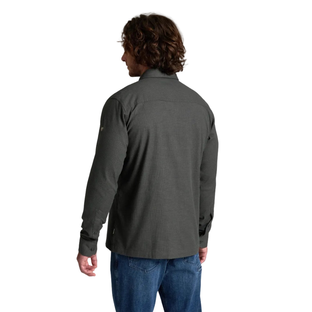 KÜHL Men's Revolvr Flannel LS in Onyx, back view