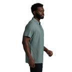 Back view of KÜHL Persuadr Polo in Titanium quick-dry polyester fabric