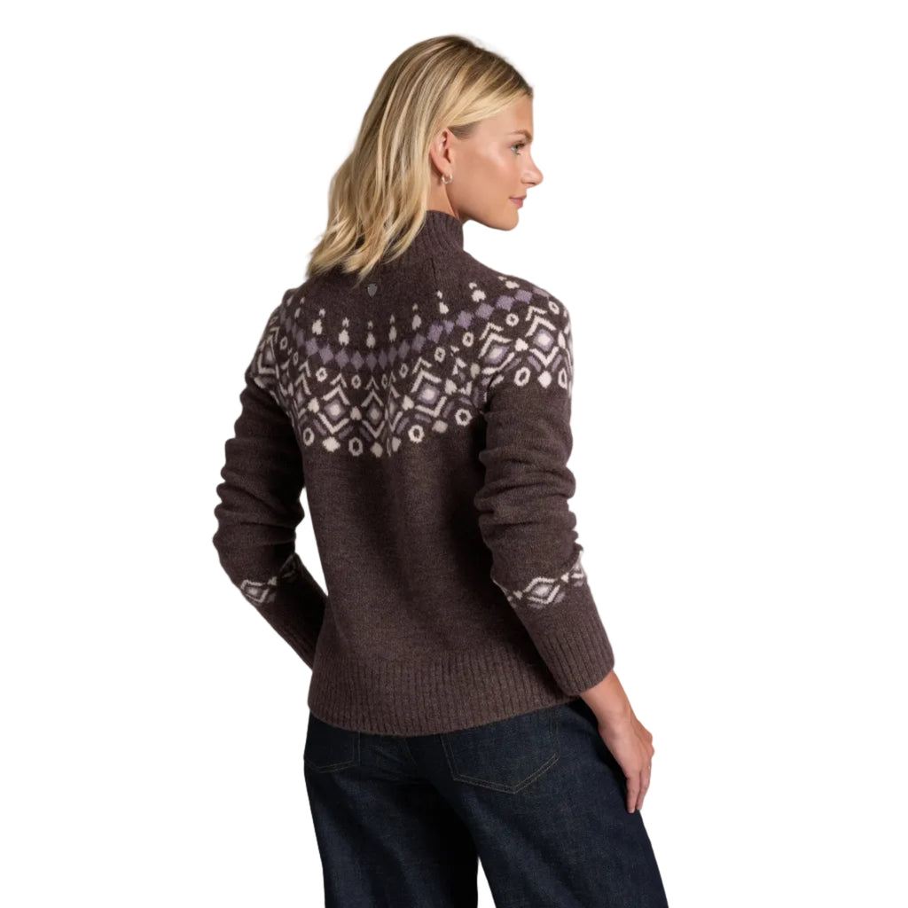 KÜHL Women's Alpina Sweater in Mulberry back view