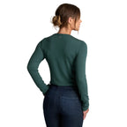 KÜHL Women's Fiora Crew LS in Rain Forest back view