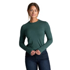 KÜHL Women's Fiora Crew LS in Rain Forest front view