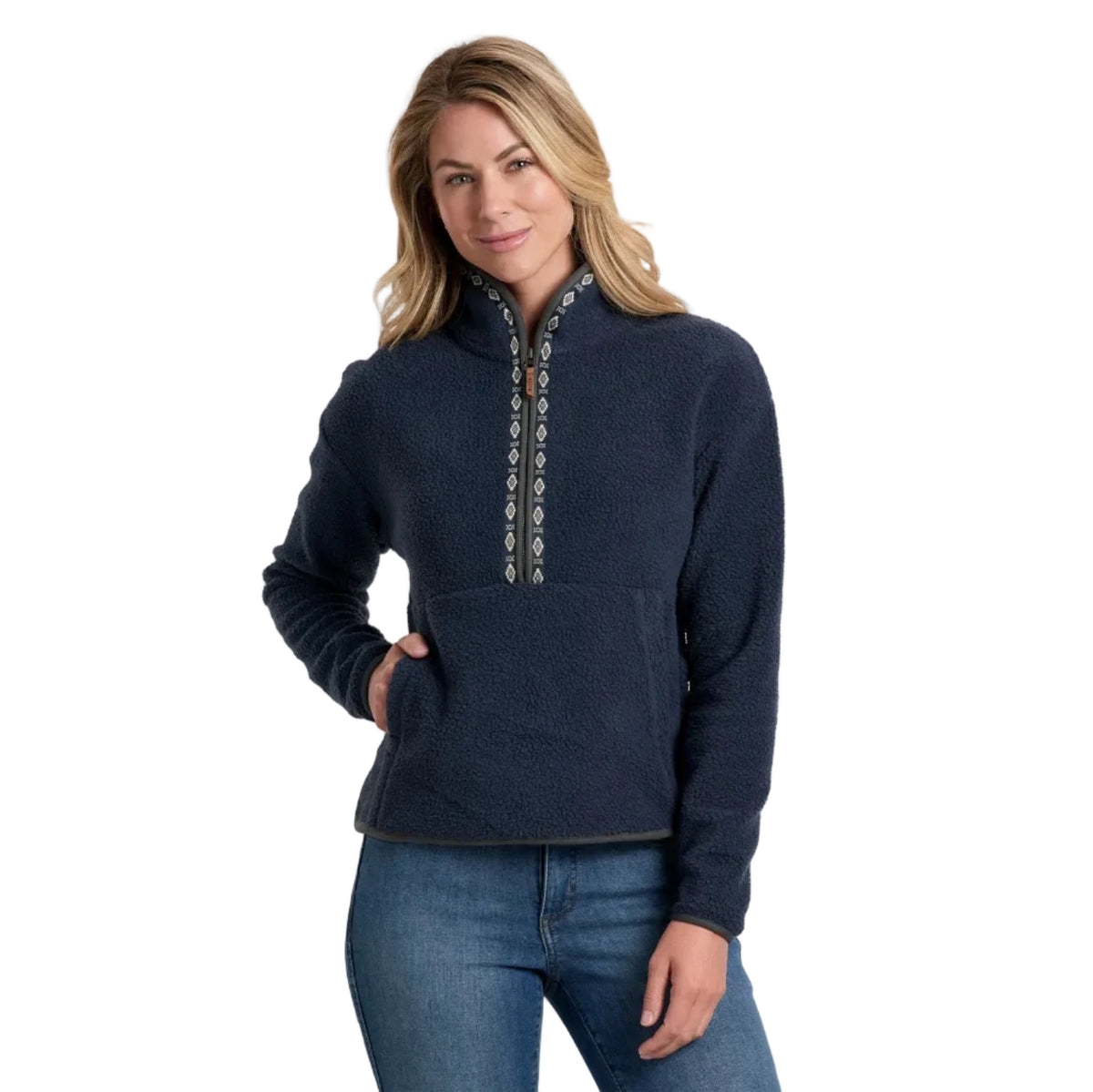 KÜHL Women's Hygge 1/2 Zip in Black front view