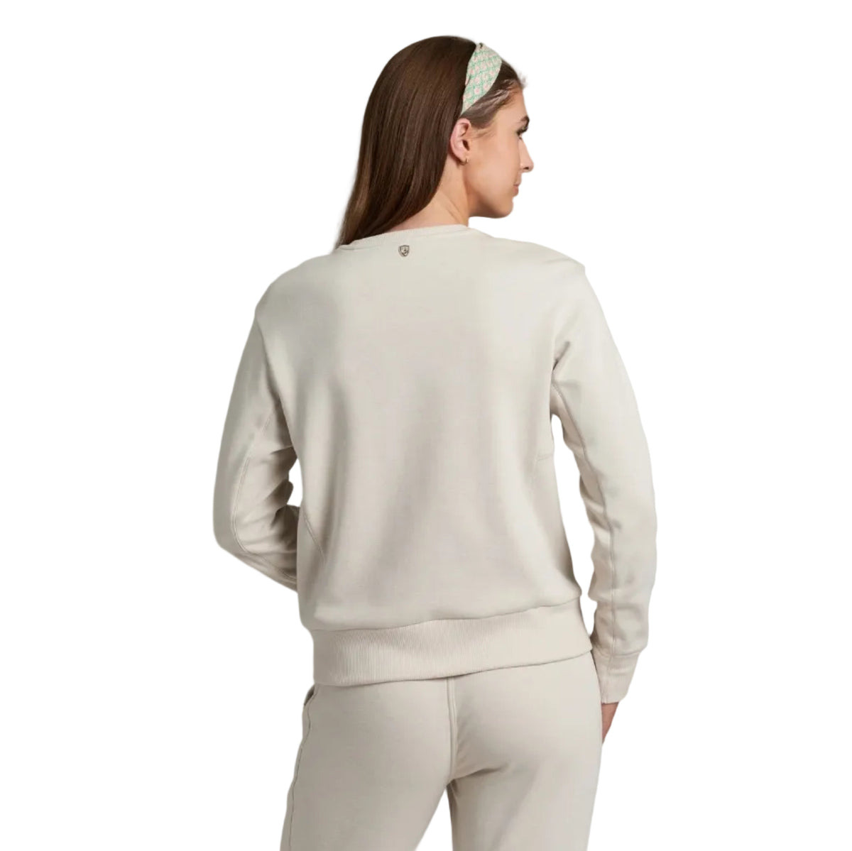 KÜHL Women's Kozy Crew Sweatshirt in Natural back view