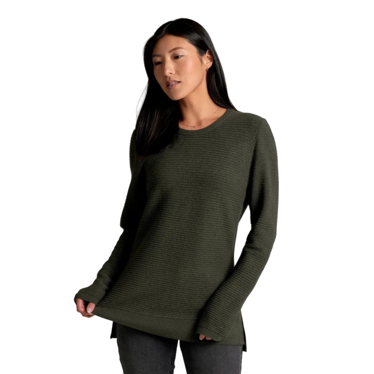 KÜHL Women's Solace Crew Tunic Sweater in Rosemary, front view