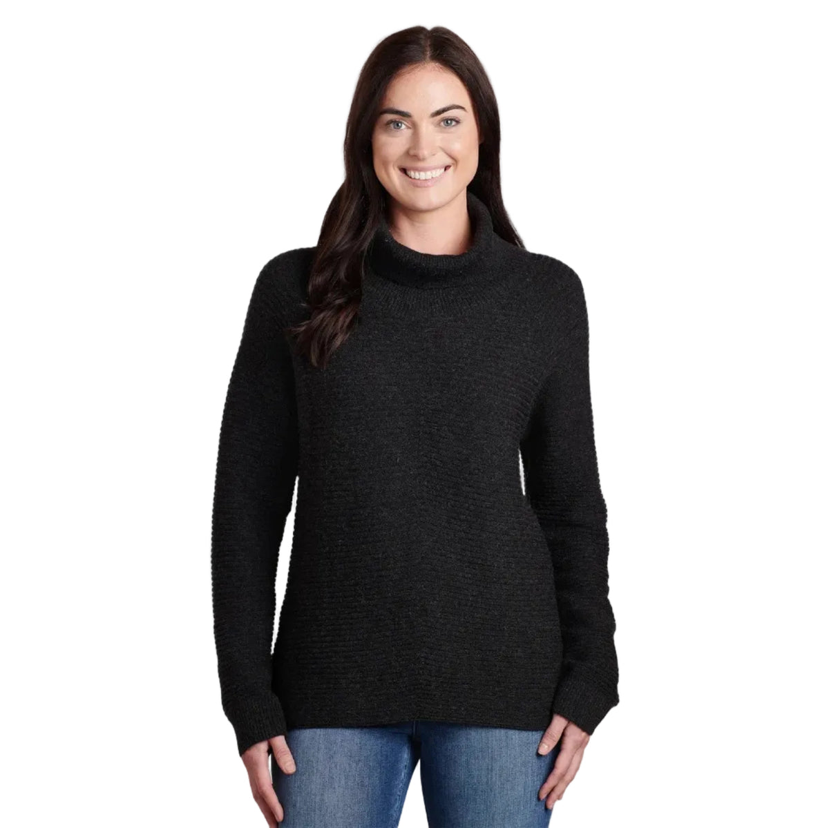 KÜHL Women's Solace Sweater in Black, front view