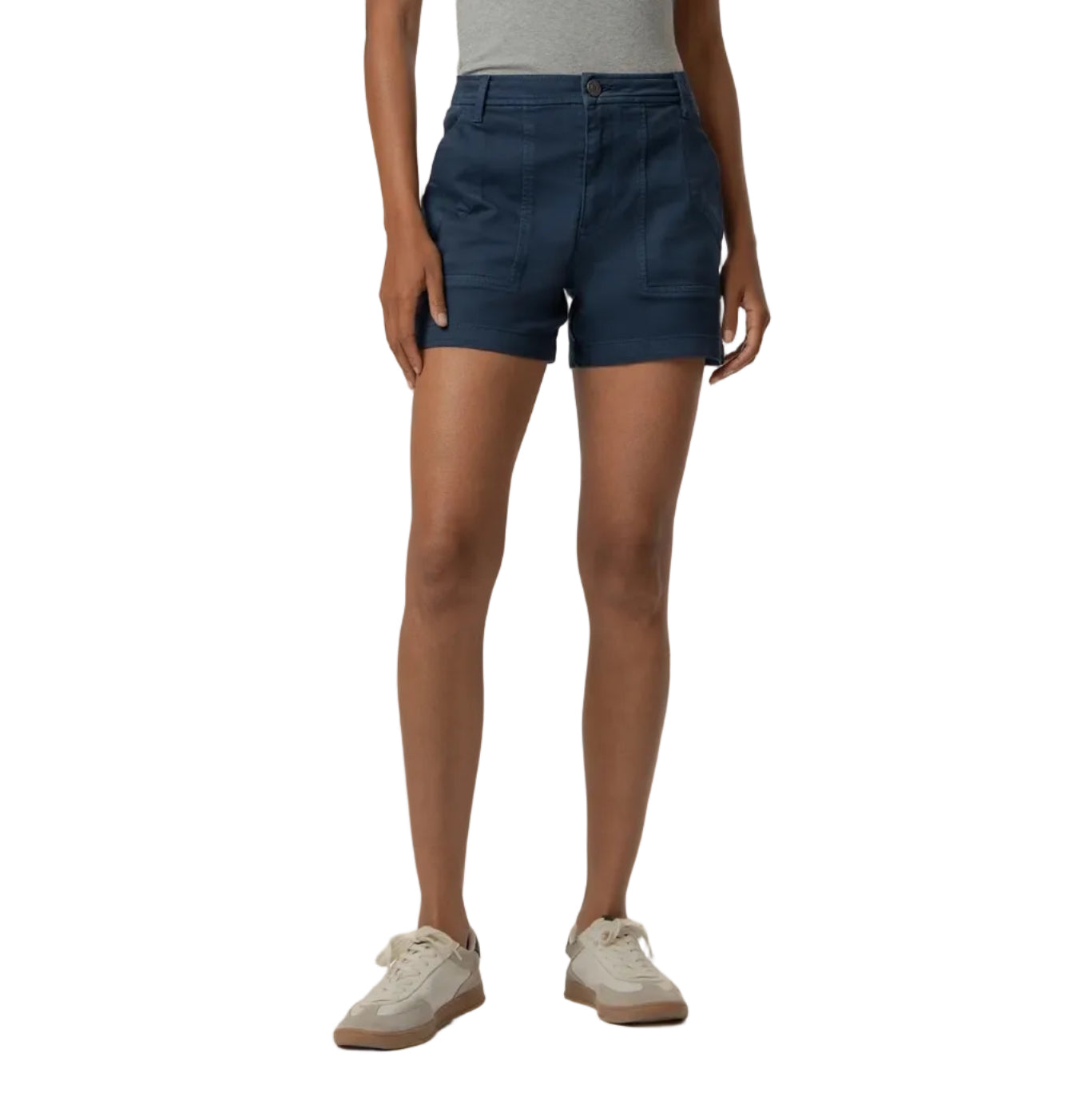 Front view of Kut from the Kloth Ashton High Rise Short in Navy