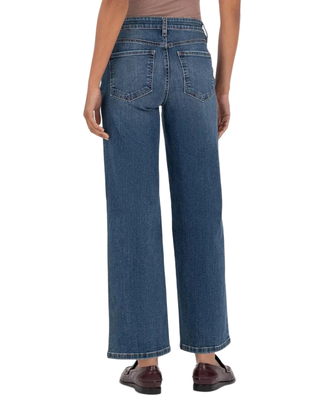 KUT from the Kloth Women's Charlotte High Rise Fab Ab Wide Leg Jean in Consul back view