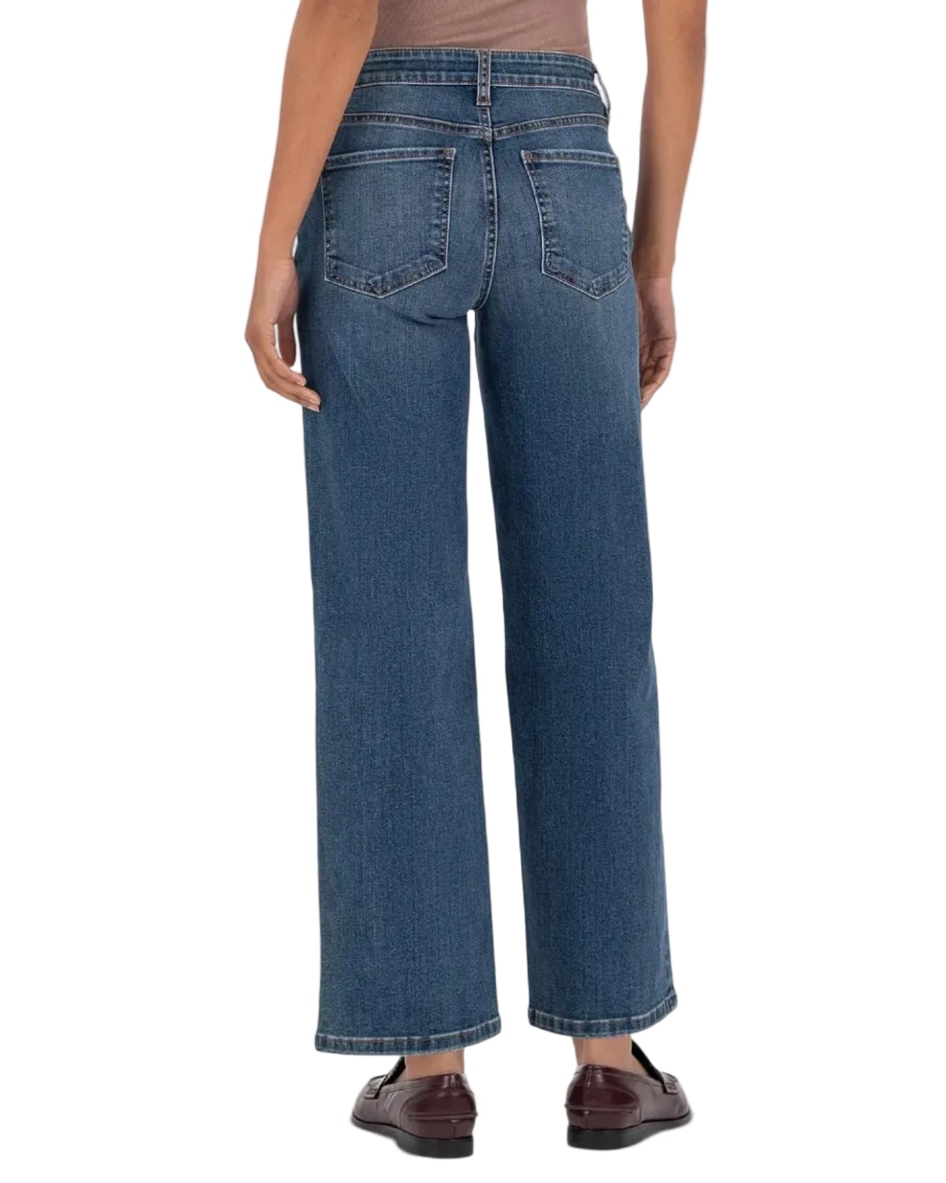 KUT from the Kloth Women's Charlotte High Rise Fab Ab Wide Leg Jean in Consul back view