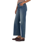 KUT from the Kloth Women's Charlotte High Rise Fab Ab Wide Leg Jean in Consul side view