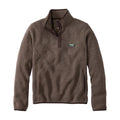 L.L.Bean Men's Bean's Sweater Fleece Pullover in Dark Cinder front view