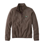 L.L.Bean Men's Bean's Sweater Fleece Pullover in Dark Cinder front view