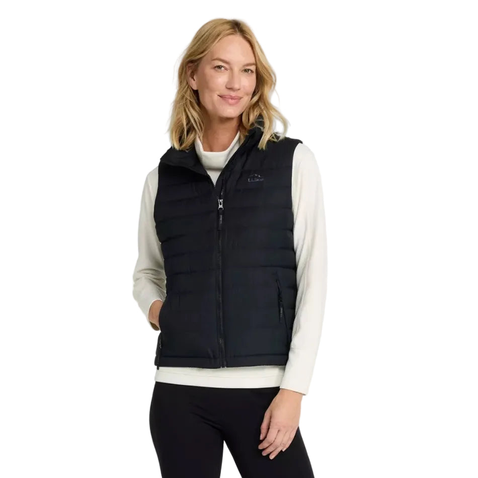 Alt Text:
Front view of the L.L.Bean Women’s Access Puffer Vest in Midnight Black